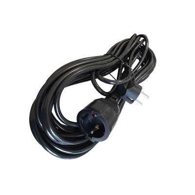 Extension cable 3x1.5mm with coupler 10m Alien black